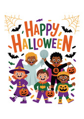happy halloween Typography Quote T-Shirt Design