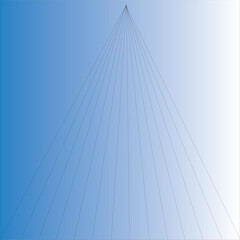 Minimalist geometric artwork with converging lines forming a triangular perspective

