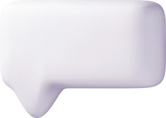 Minimalist 3D Speech Bubble Design Element