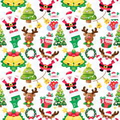 Cute Christmas seamless pattern 