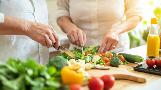 Healthy nutrition and cooking activities for Alzheimer’s prevention among elderly couples. - Powered by Adobe