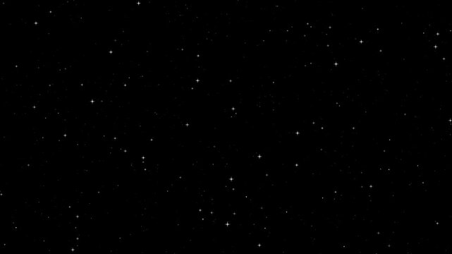 Twinkling Stars effect on Black screen background