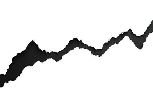 Abstract, dark, wavy, textured line