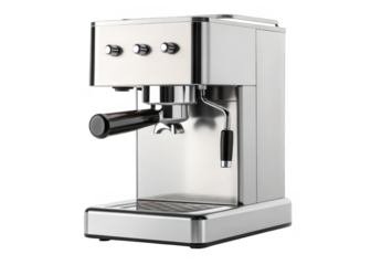 coffee machine isolated on transparent background.	