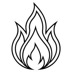 Emergency Flame Vector Icon