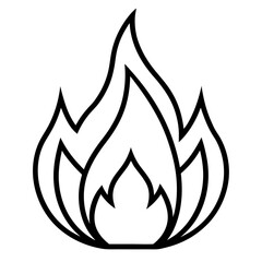 Emergency Flame Vector Icon