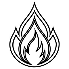 Emergency Flame Vector Icon