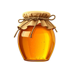 jar of honey isolated on transparent background, png
