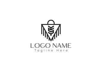 letter SY or YS Modern and Minimalist Logo Design with Geometric Wheat Icon for a Sustainable Brand Identity
