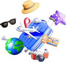 3D Travel Essentials: Luggage and More