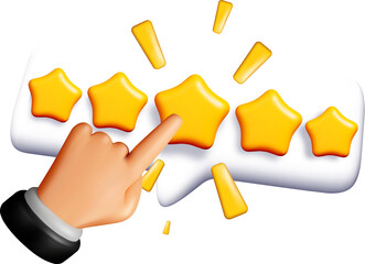 3D Rating Stars with Finger Interaction