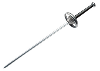 fencing sword isolated on transparent background.