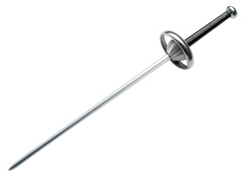  fencing sword isolated on transparent background.	