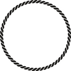 Black and white rope icon circle sign pattern © crea8ive