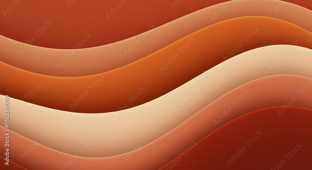 Poster Abstract flowing warm toned shapes create a visually appealing and smooth gradient effect