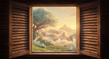 window in the morning