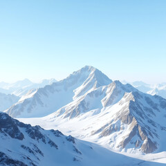 Naklejka premium snow covered mountains in winter