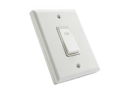 light switch isolated on transparent background.	
