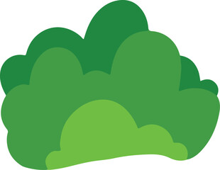 green bushes and grass elements hand drawn doodle.