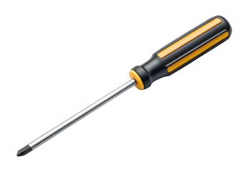 Phillips screwdriver isolated on a transparent background.	