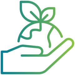 Save the world icon for ecology and environment, business, website, application, printing, document, poster design, etc