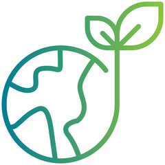 Green earth icon for ecology and environment, business, website, application, printing, document, poster design, etc