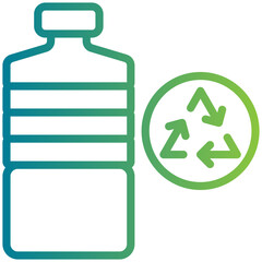 Recycle bottle icon for ecology and environment, business, website, application, printing, document, poster design, etc