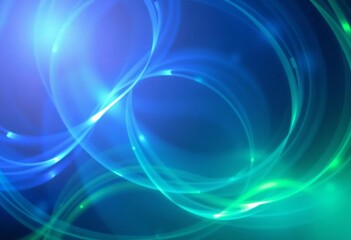 Swirling blue and green light, abstract shapes, ethereal glow,  aura,  color