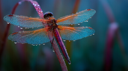dragonfly on flower