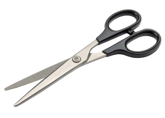 Scissors isolated on a transparent background.	