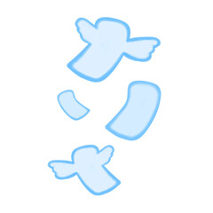 Money with blue watercolor wings