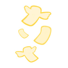 Money with yellow watercolor wings