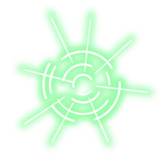 Blue glowing shooting scope effect