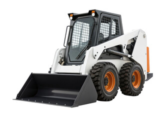 Skid Steer Loader isolated on a transparent background.	
