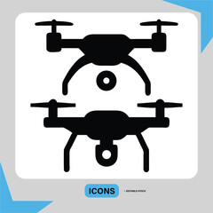 Drone Icon Aerial Photography & Drone Delivery Services Vector