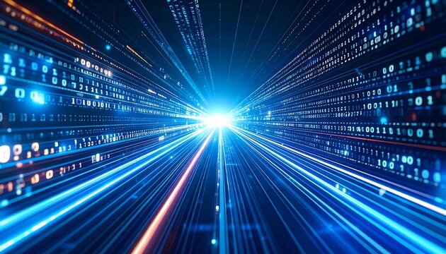 Digital tunnel with binary code