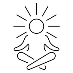 buddhism icon on white background, vector illustration.