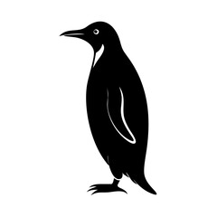 Obraz premium Penguin Silhouette Vector Cute Arctic Bird Illustration