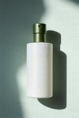 bottle spray can plastic glass transparent perfume skincare branding product mockup photo E-commerce marketing poster Background shooting scene 