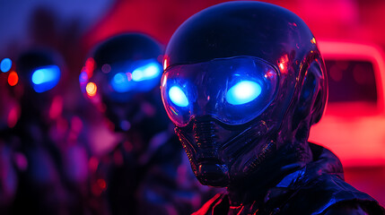 Naklejka premium The Alien Festival is a surreal convergence of believers, dreamers, and artists who descend on Roswell for an unforgettable celebration of otherworldly life.