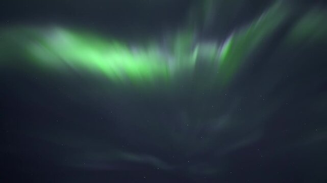 Bright auroral corona in the sky, real-time video