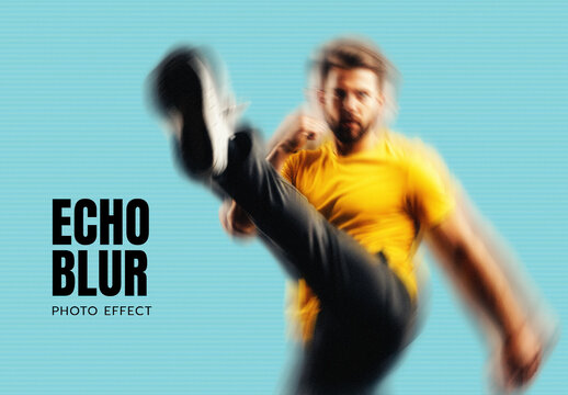 Echo Motion Blur Glitch Photo Effect