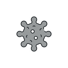 Virus icon design with white background stock illustration