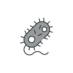 Bacteria icon design with white background stock illustration
