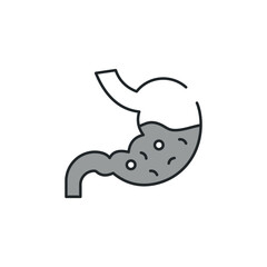 Stomach Acidity icon design with white background stock illustration