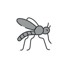 Mosquito icon design with white background stock illustration