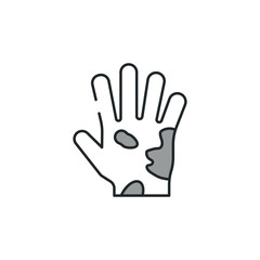 Skin Allergy icon design with white background stock illustration