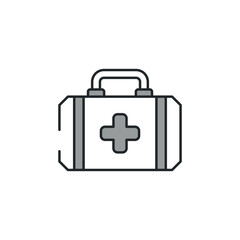 First Aid icon design with white background stock illustration