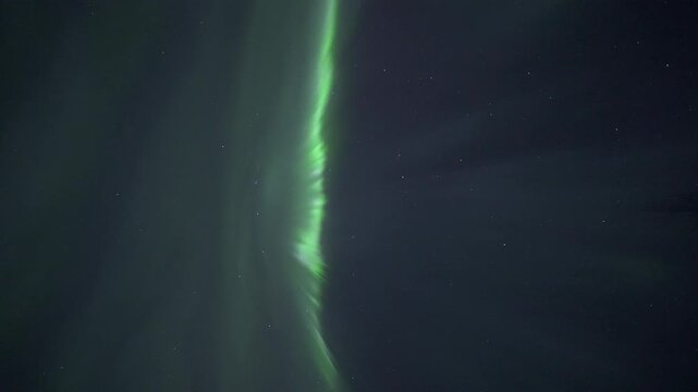 Bright auroral corona in the sky, real-time video