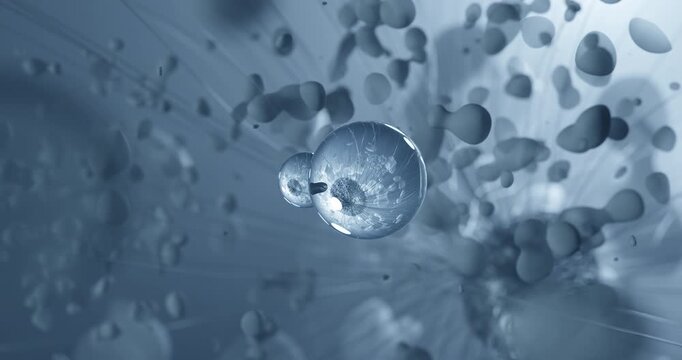 Magnesium oxide rotating molecular 3d structure ball-and-stick model, looped video e530

